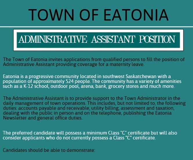 Administrative Assistant Position – 2020