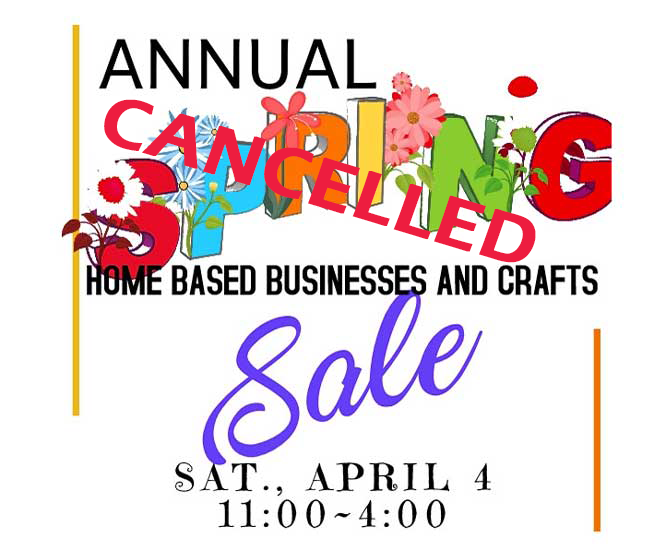 Annual Home Business and Craft Fair – Cancelled