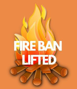 Fire Ban Lifted September 21, 2020