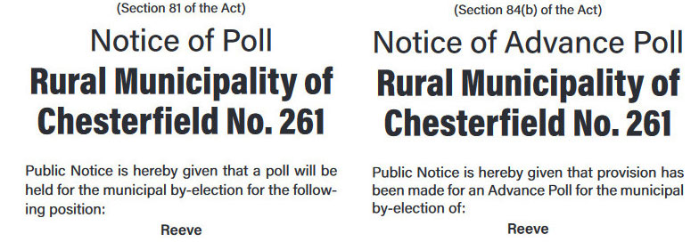 Notice of Poll and Advanced Poll