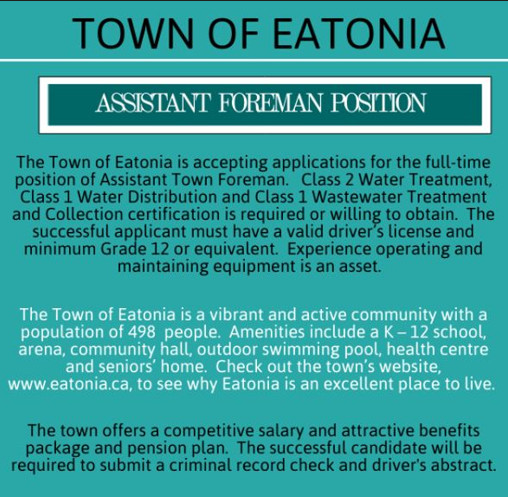 Assistant Town Foreman Position