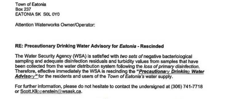 Boiled Water Advisory Rescinded – February 24, 2023