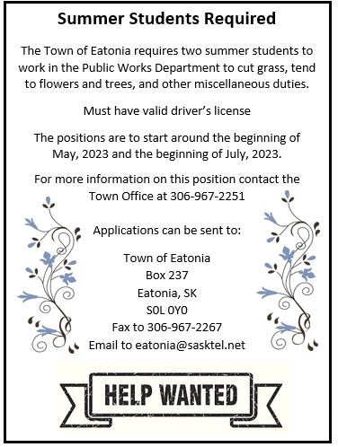 Summer Student Required