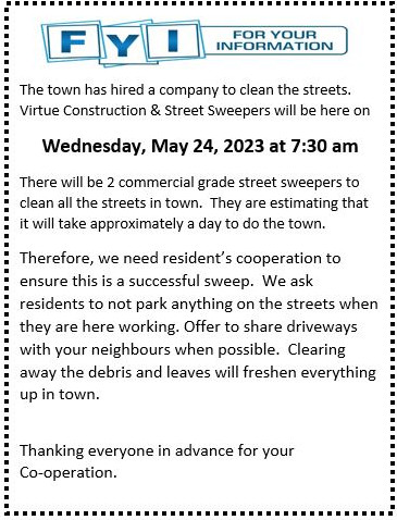 Street Sweeping – May 24th, 2023