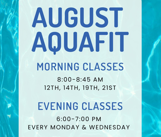 Aqua Fit Schedule