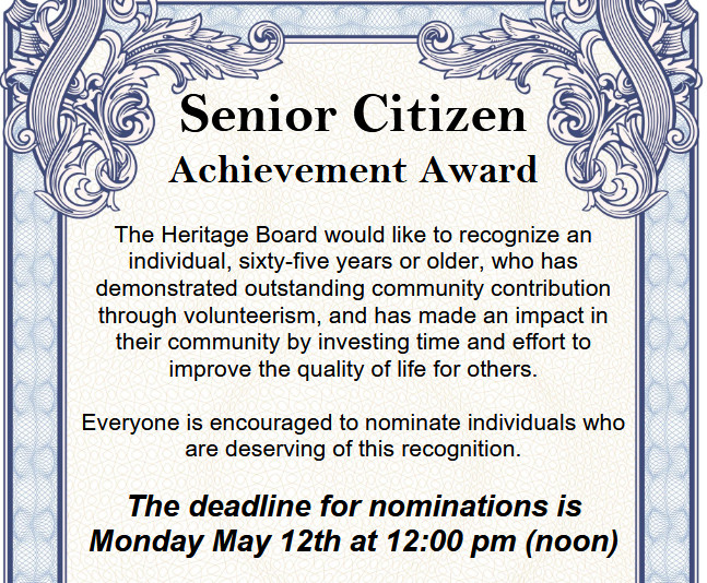 Senior Citizen Achievement Award