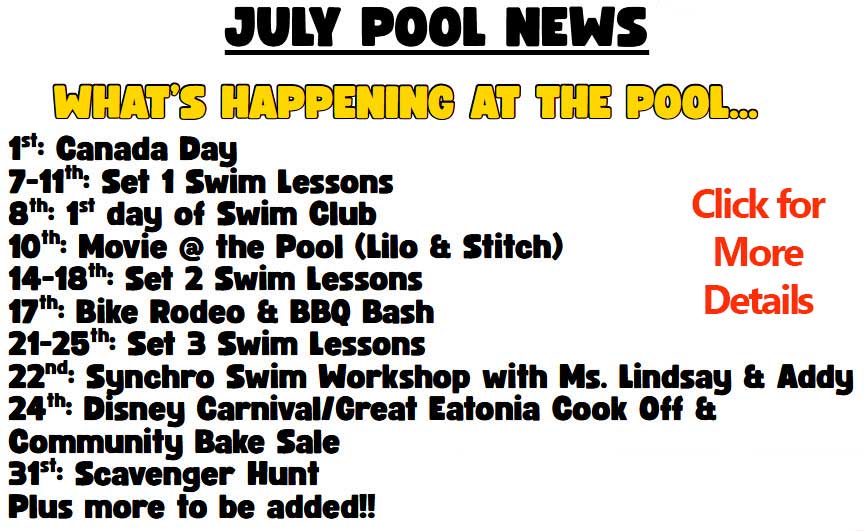July Pool News
