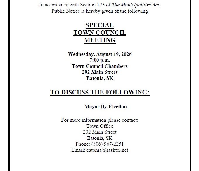 August 2026 Special Meeting
