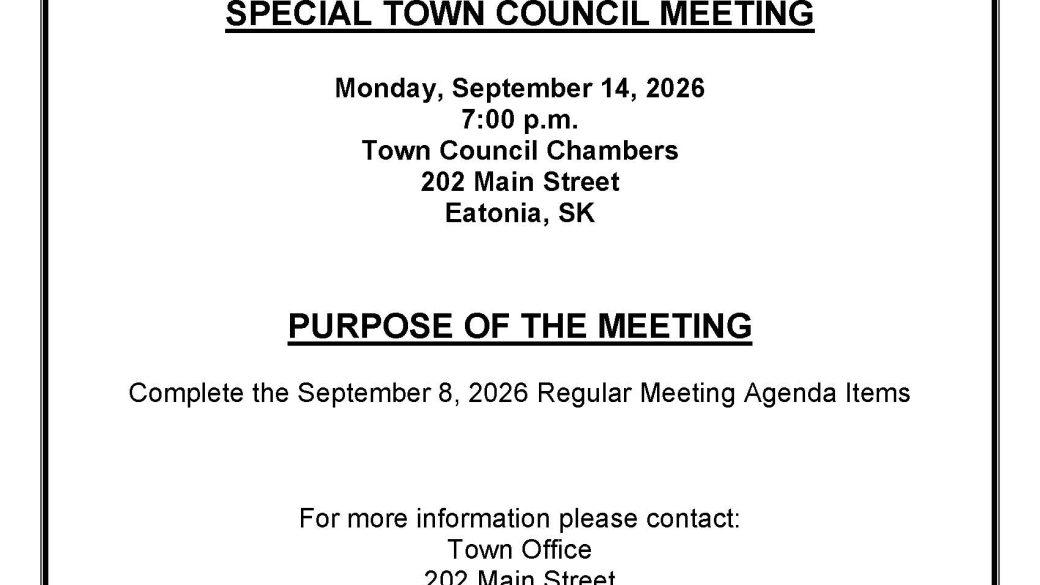 Special Meeting-September 2026