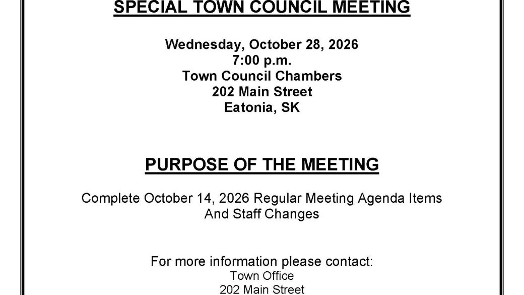 Special Meeting- October 2026